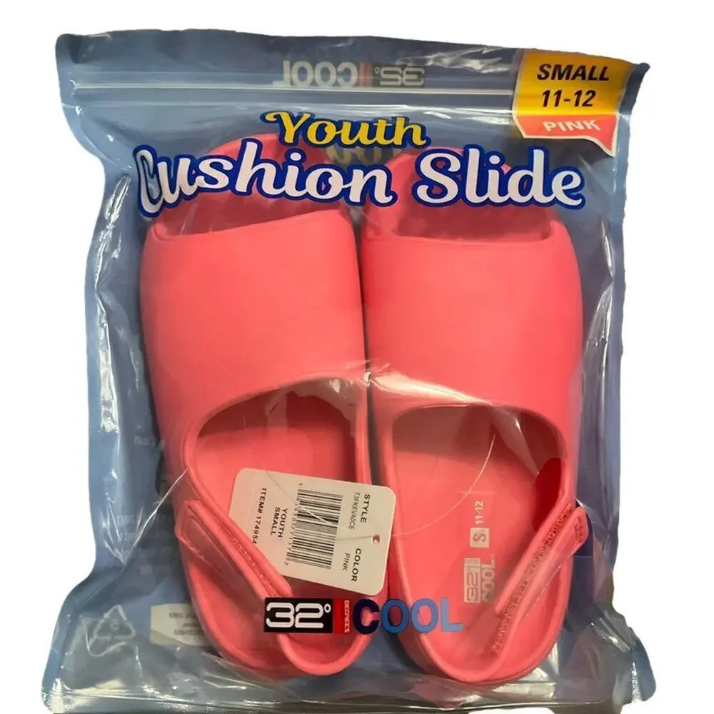 32 Degrees Girls Sandals Cushion Strap Pink Utlra Soft Size Small NIB